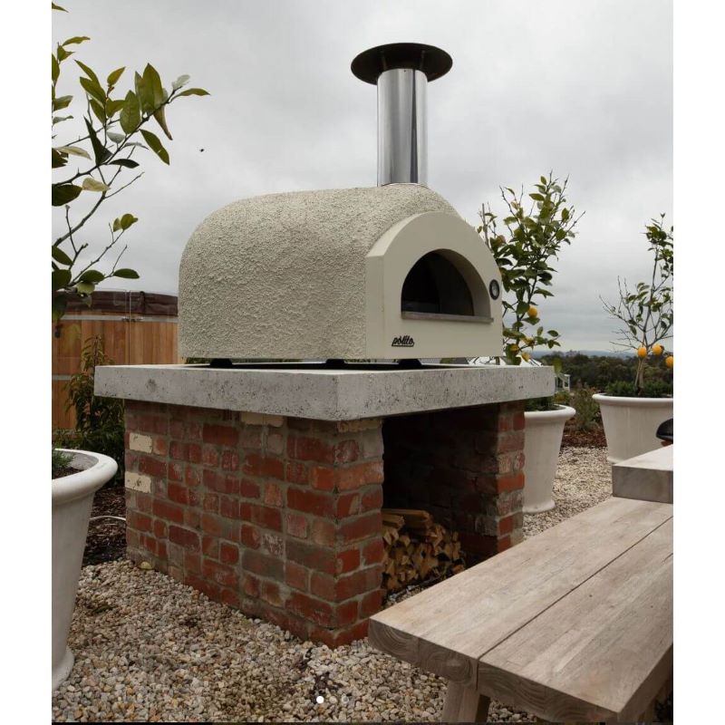 Polito Donatello II Wood Fired Pizza Oven White Lifestyle