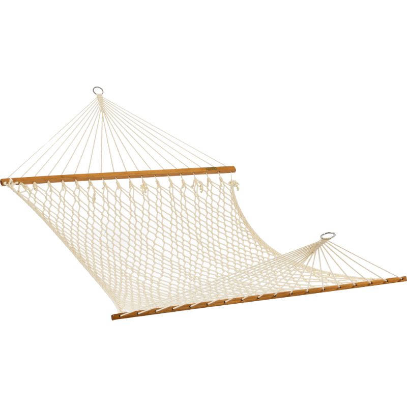 Resort King Polyester Rope Hammock Cream