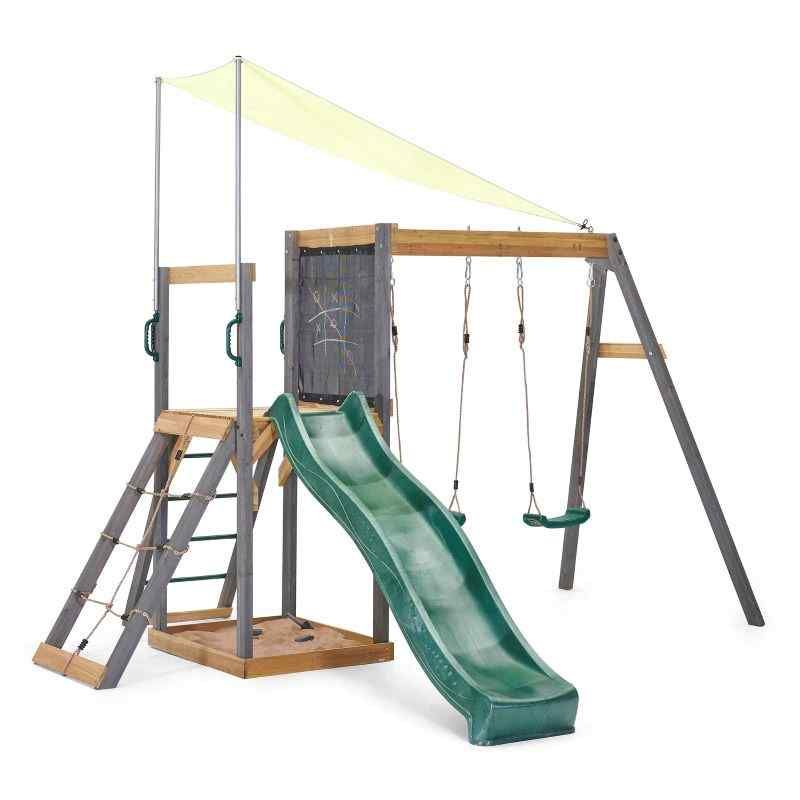 Siamang Wooden Playcentre Side Angle on White Background