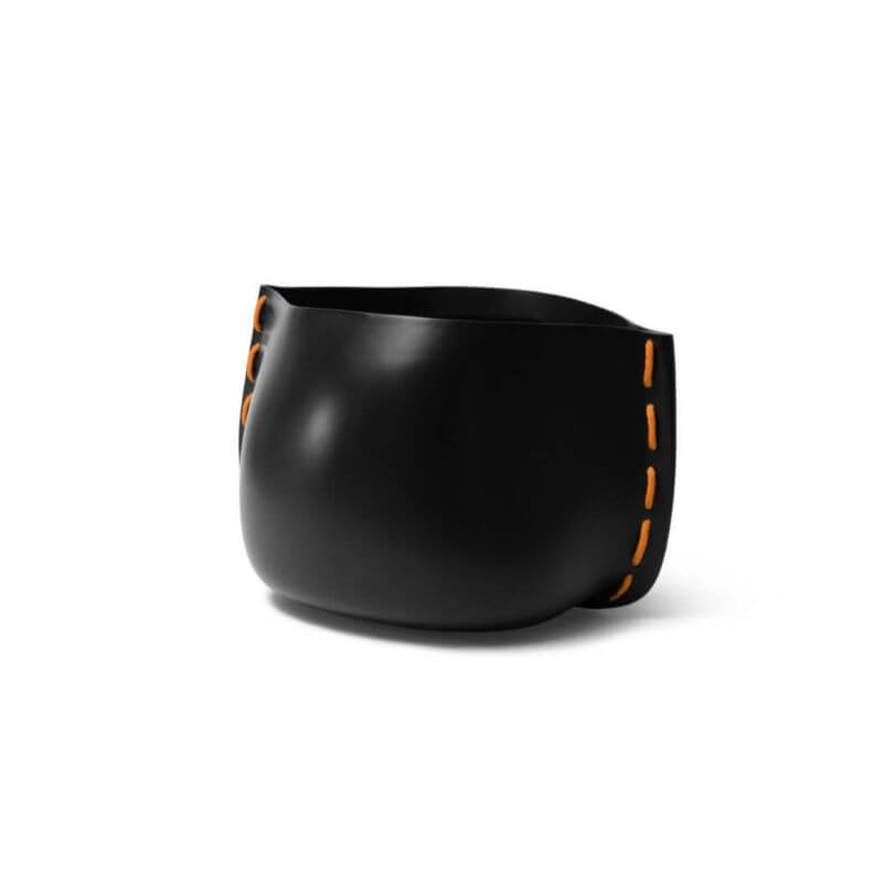 Stitch 100 Concrete Planter Graphite Orange
