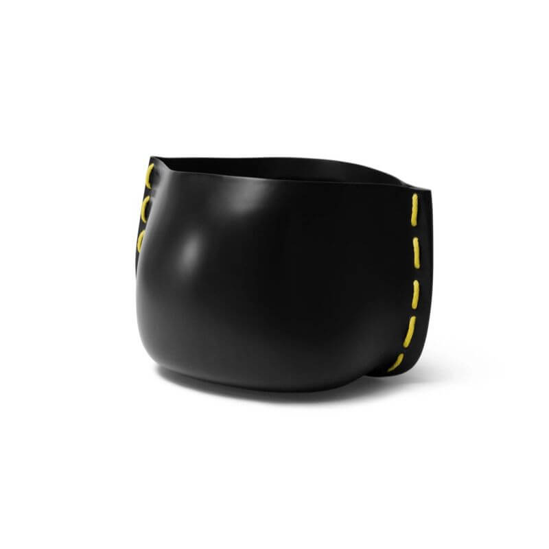 Stitch 125 Concrete Planter Graphite Yellow