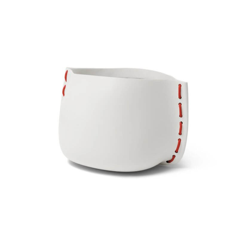 Stitch 125 Concrete Planter Stone Red