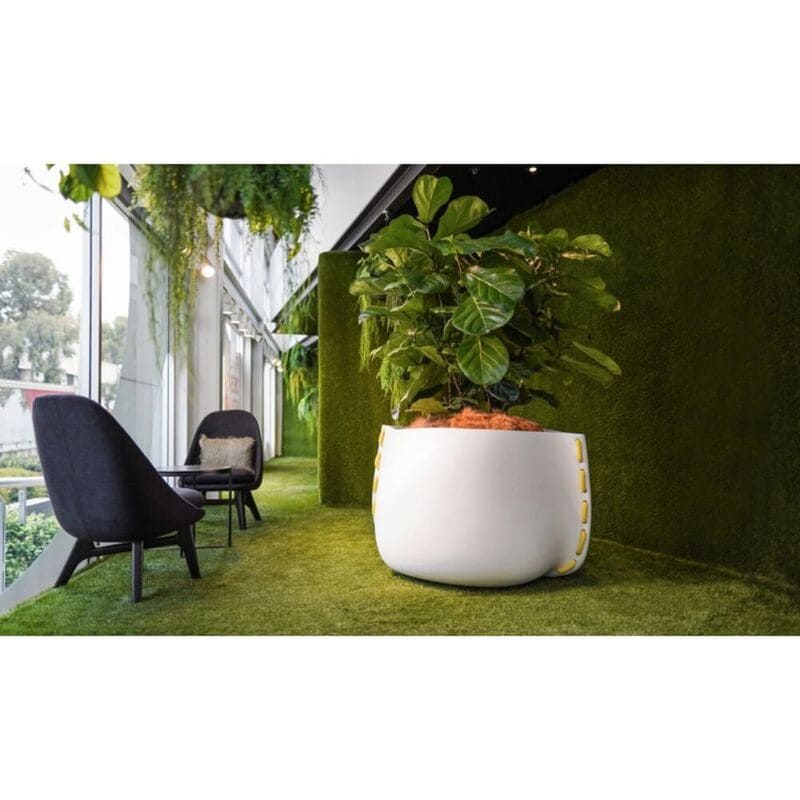 Stitch 125 Concrete Planter with plant
