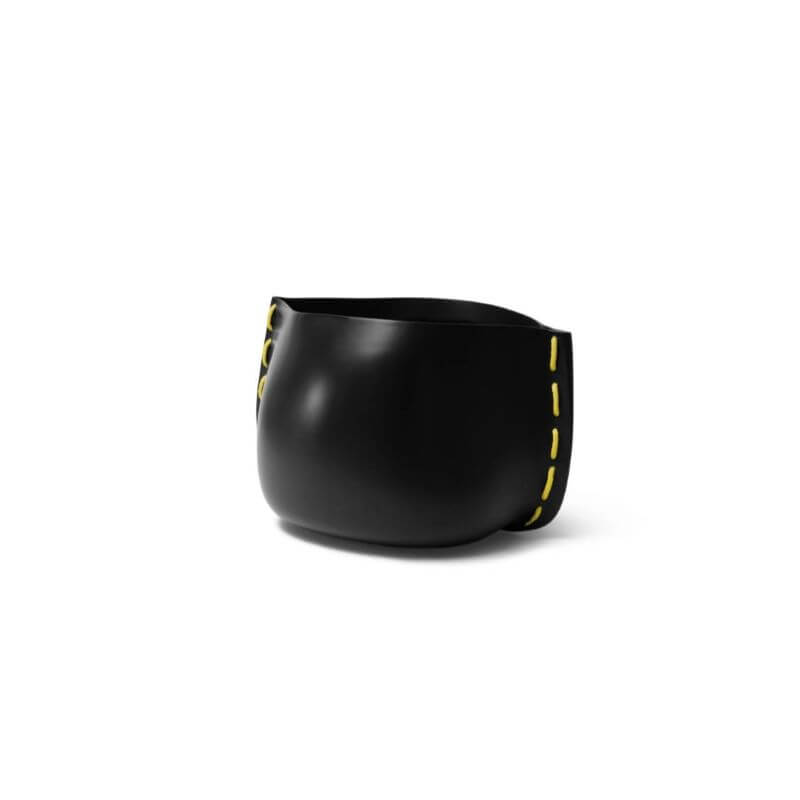 Stitch 50 Concrete Planter Graphite Yellow