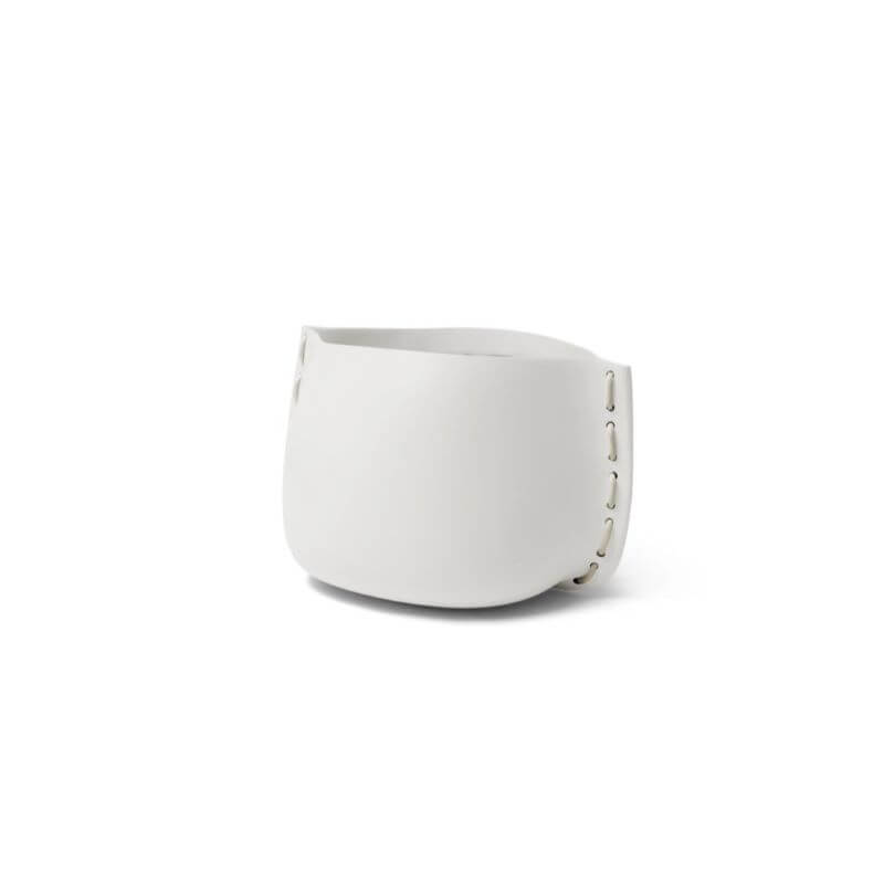 Blinde Design Stitch 50 Concrete Planter Stone White