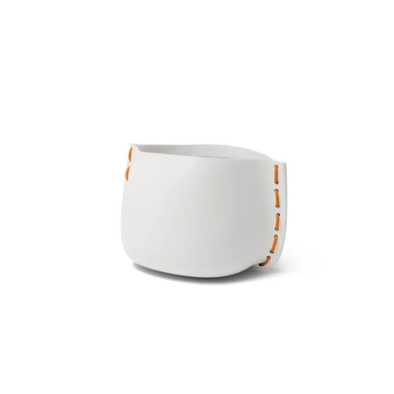 Stitch 75 Concrete Planter Stone Orange