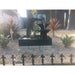 Three Tier Cascade Fountain Charcoal front yard landscape