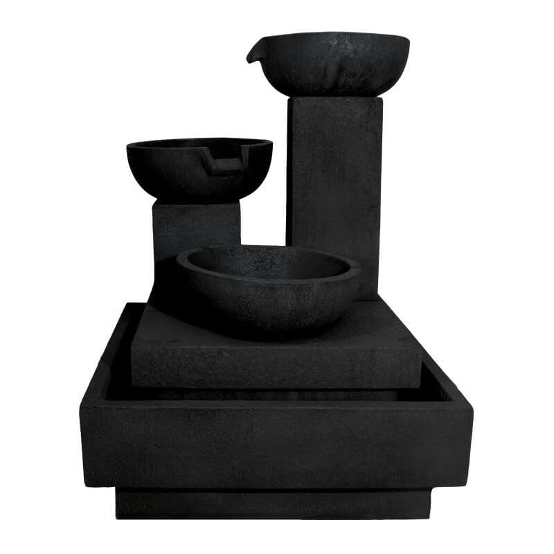 Trio Water Fountain Charcoal