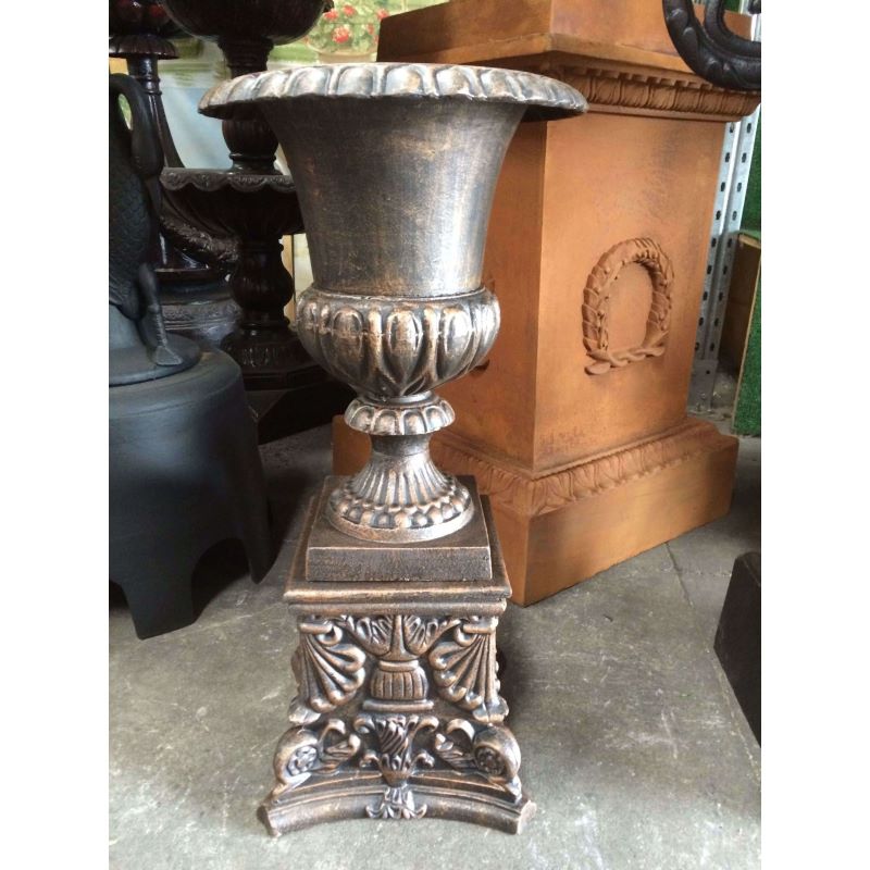 Tudor Cast Iron Urn Antique Bronze