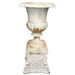 Tudor Cast Iron Urn Antique white