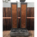 Twin Column Fountain rust in stone