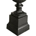 Venetian Fluted Urn and Base 105cm base black