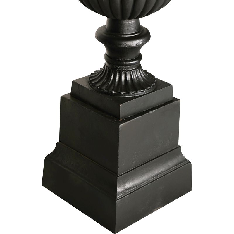 Venetian Fluted Urn and Base 105cm base black