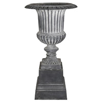 Venetian Fluted Urn and Base 105cm lead