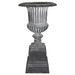 Venetian Fluted Urn and Base 105cm lead