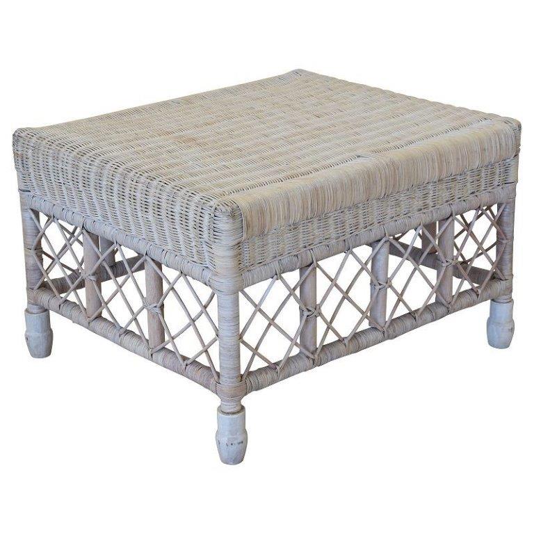 Verandah Lattice Ottoman Angle View