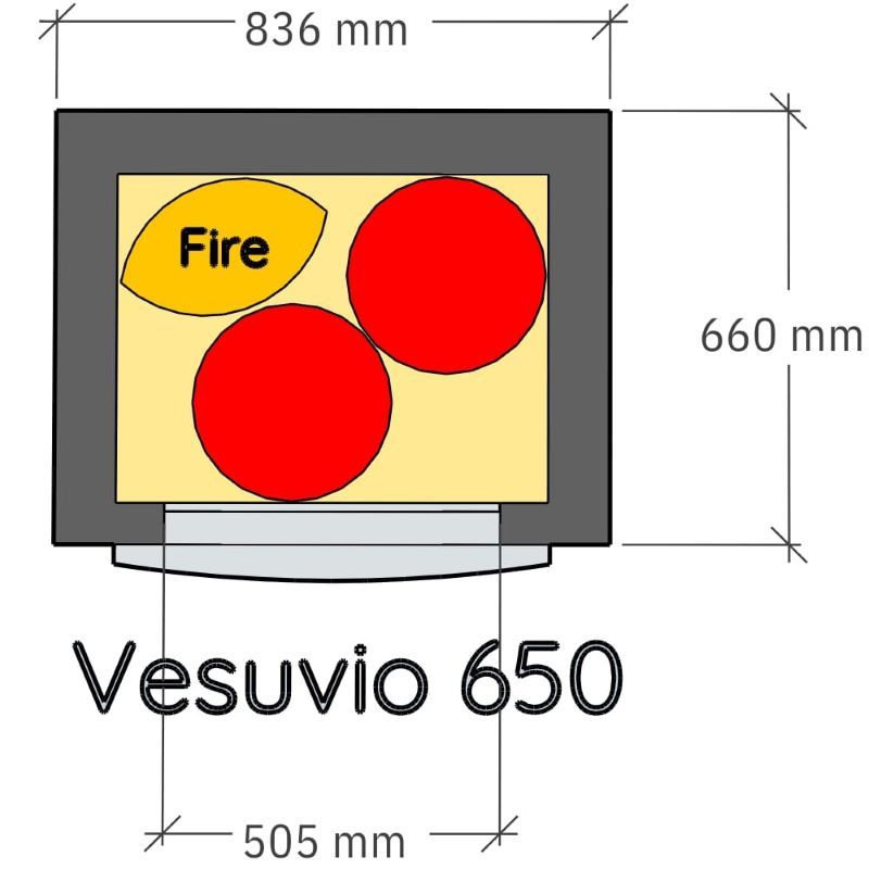 Vesuvio 650 Wood Pizza Oven floor layout