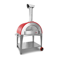 Vesuvio 650 Wood Pizza Oven red front