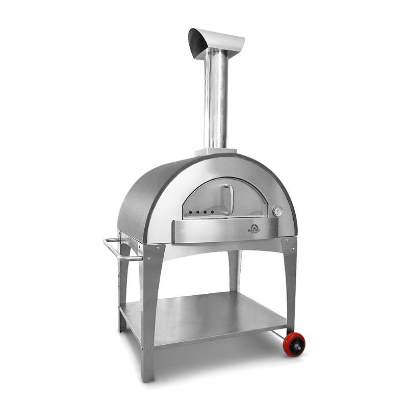 Vesuvio 650 Wood Pizza Oven grey front view