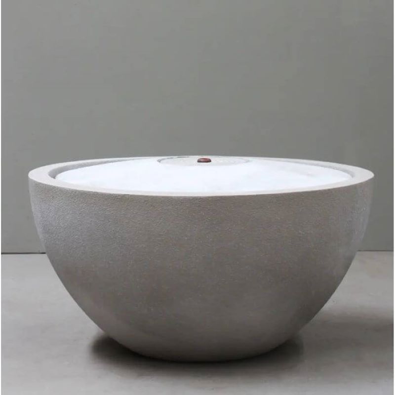 Volcano Bubbler Fountain Natural Cement Mini