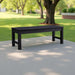 Winawood Backless Bench Seat- charcoal grey in the garden