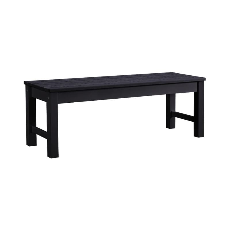 Winawood Backless Bench Seat-Charcoal grey on white background