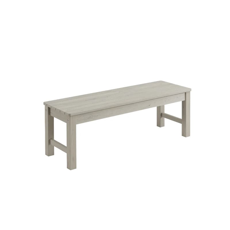 Winawood Backless Bench Seat-Stone grey on white background.