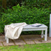 Winawood Backless Bench Seat-stone grey in garden