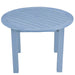 Winawood Round Dining Table-Powder blue topview on white background