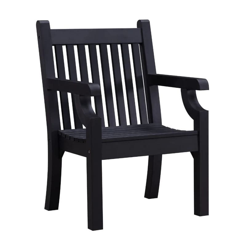 WINAWOOD Sandwick Armchair - charcoal grey on a white background.