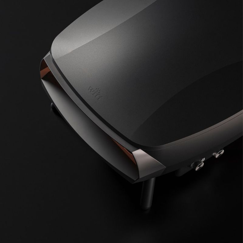 Witt Etna Rotante Gas Powered Pizza Oven with Twin Burner & Rotating Stone 16" - black Oven top view