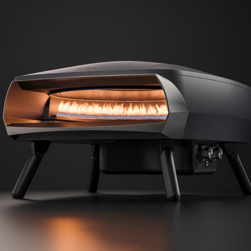Witt Rotante Gas Powered Pizza Oven in Graphite angled shot