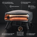 Witt Etna Rotante Gas Powered Pizza Oven with Twin Burner & Rotating Stone 16" - labelled image of the working oven