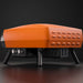 Witt Etna Rotante Gas Powered Pizza Oven with Twin Burner & Rotating Stone 16" - Rear view of orange oven