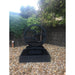 Wagon Wheel Fountain Large Charcoal with pebbles