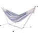 White 10ft universal hammock stand with Cloud Nine hammock combo