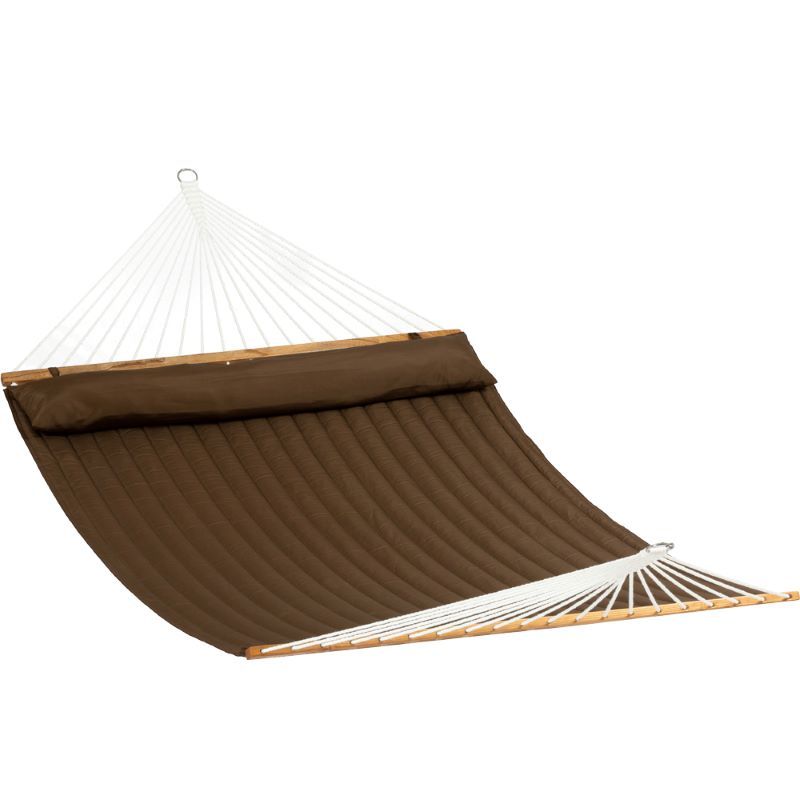 Quilted Hammock in Brown on white background