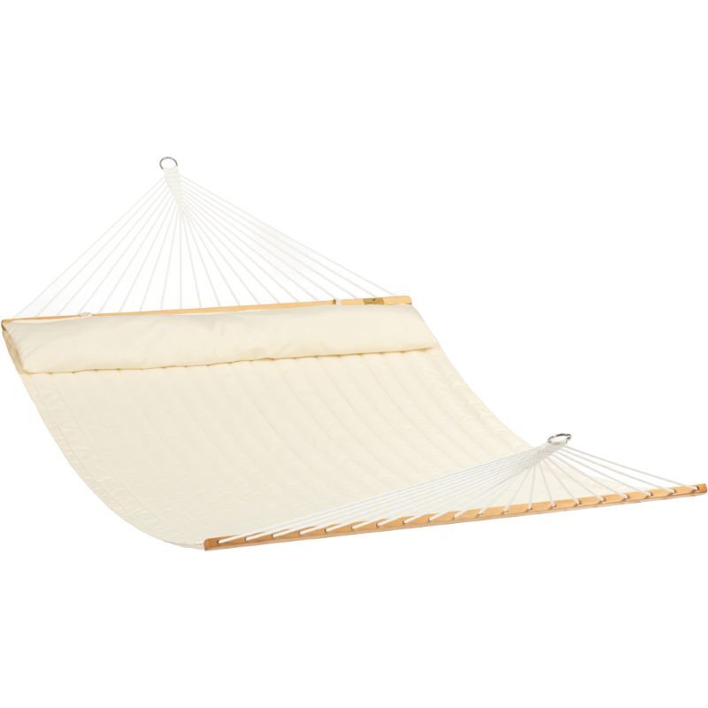 Quilted Hammock in Cream on white background