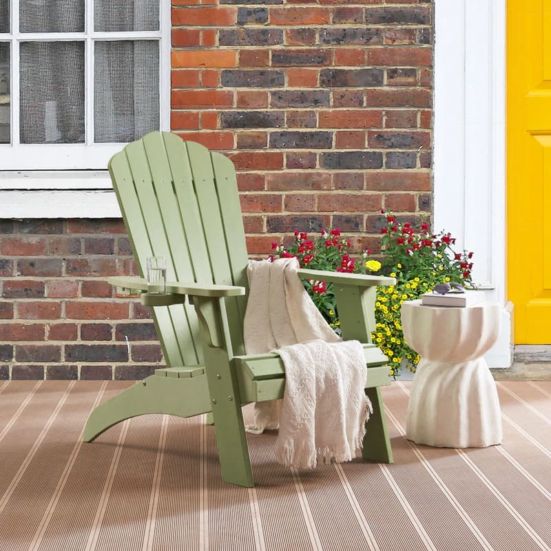 Winawood Adirondack Armchair-duckegg green in front of the door