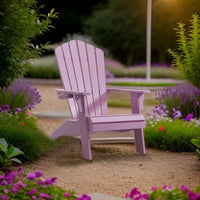 Winawood Adirondack Armchair- Royal lavender chair in the garden