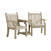 Winawood Sandwick Love Seat with Table-Stone grey color on a white background