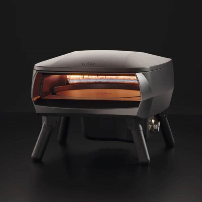 Witt Piccolo Gas Powered Pizza Oven with Rotating Stone 13 Black