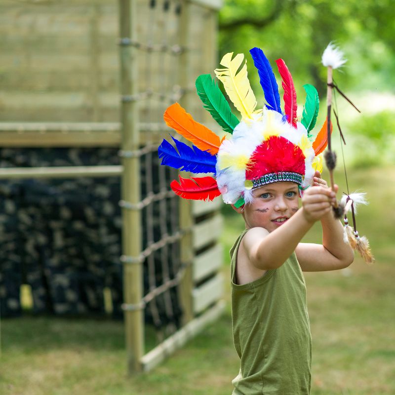 Wooden Climbing Cube Boy with colorful headgear