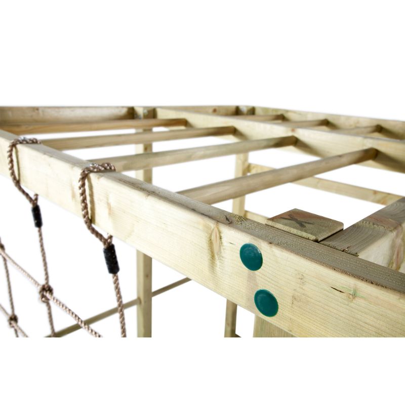Wooden Climbing Cube top bars close up