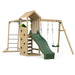 Wooden Lookout Tower with Swings on White  Background