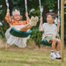 Children playing on the swing