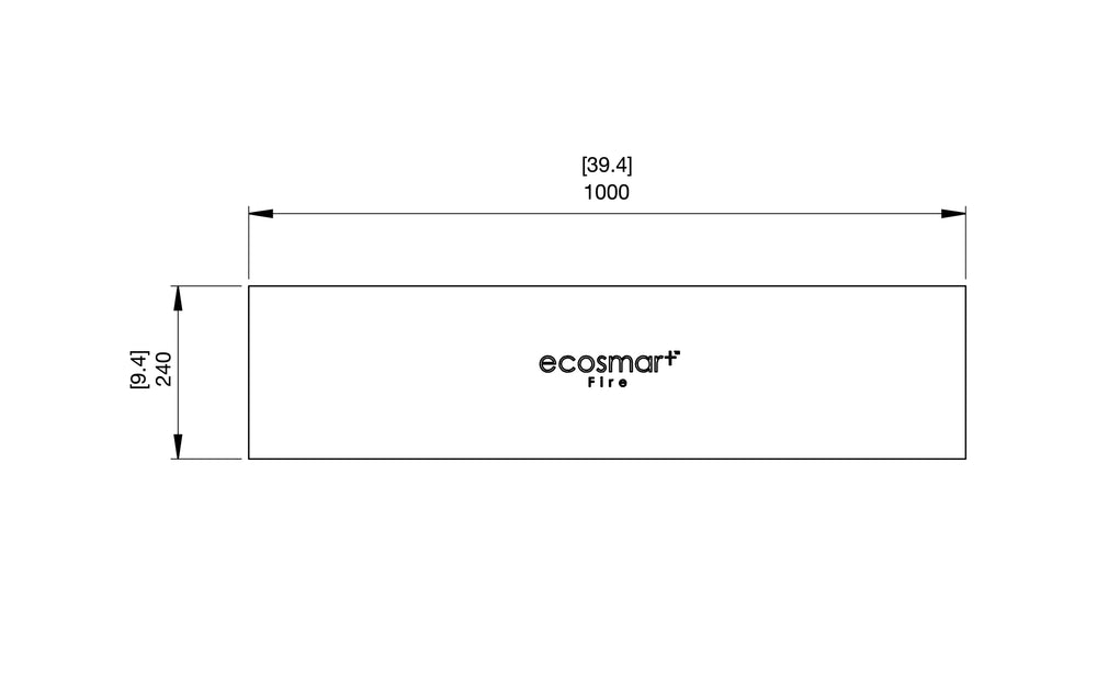 Ecosmart fire XL900 burner cover dimension