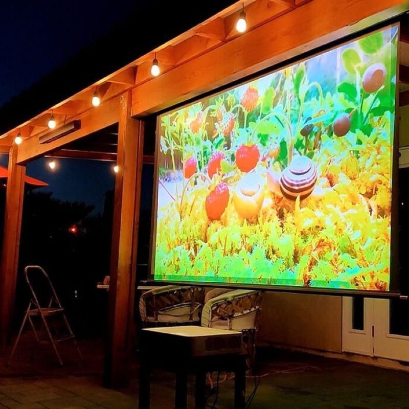 Elite Screens Yard Master Electric Tension Dual Projector Screen