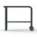 Vallone Garden trolley with shelf side view in slate