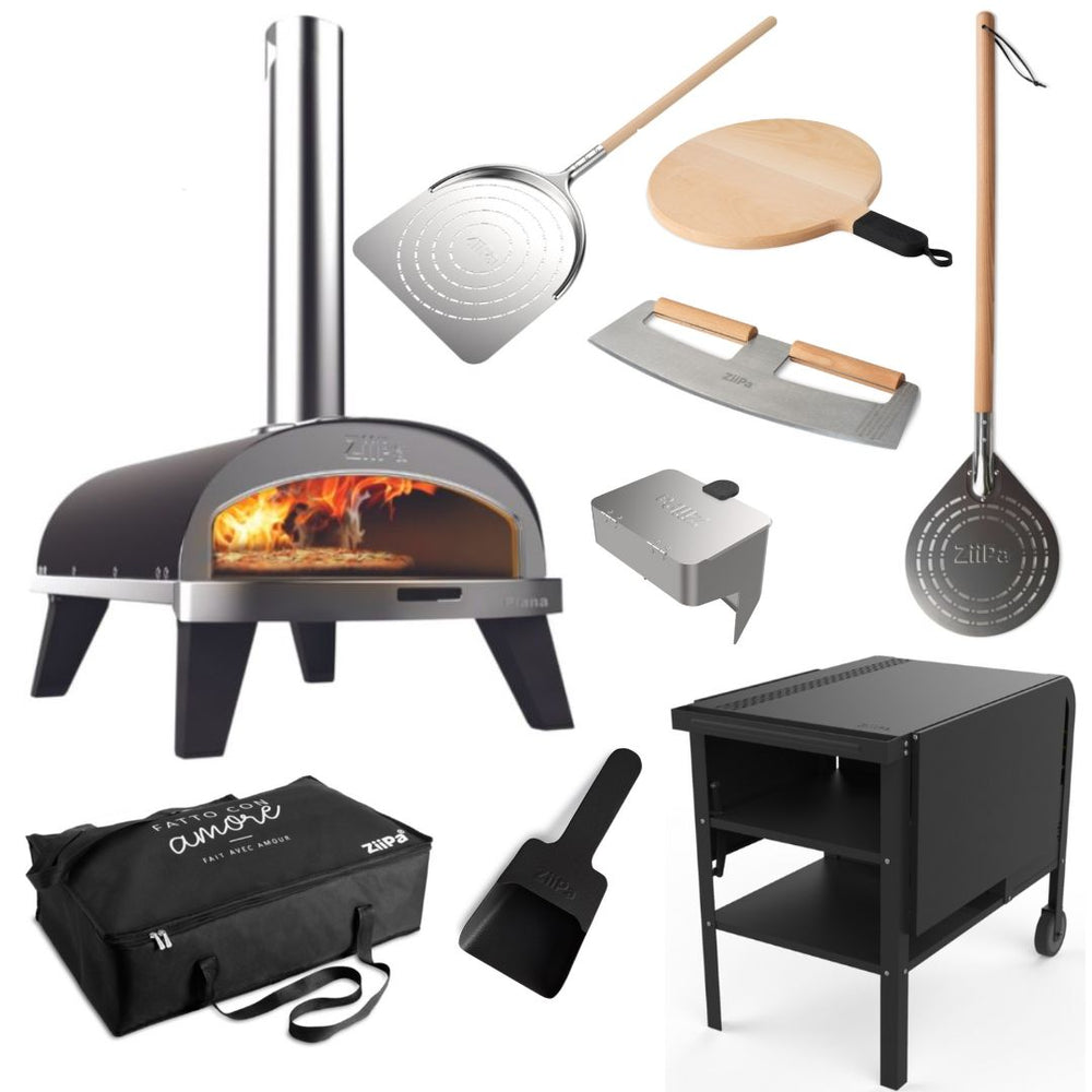 ZiiPa Piana Wood Pellet Pizza Oven Premium Bundle